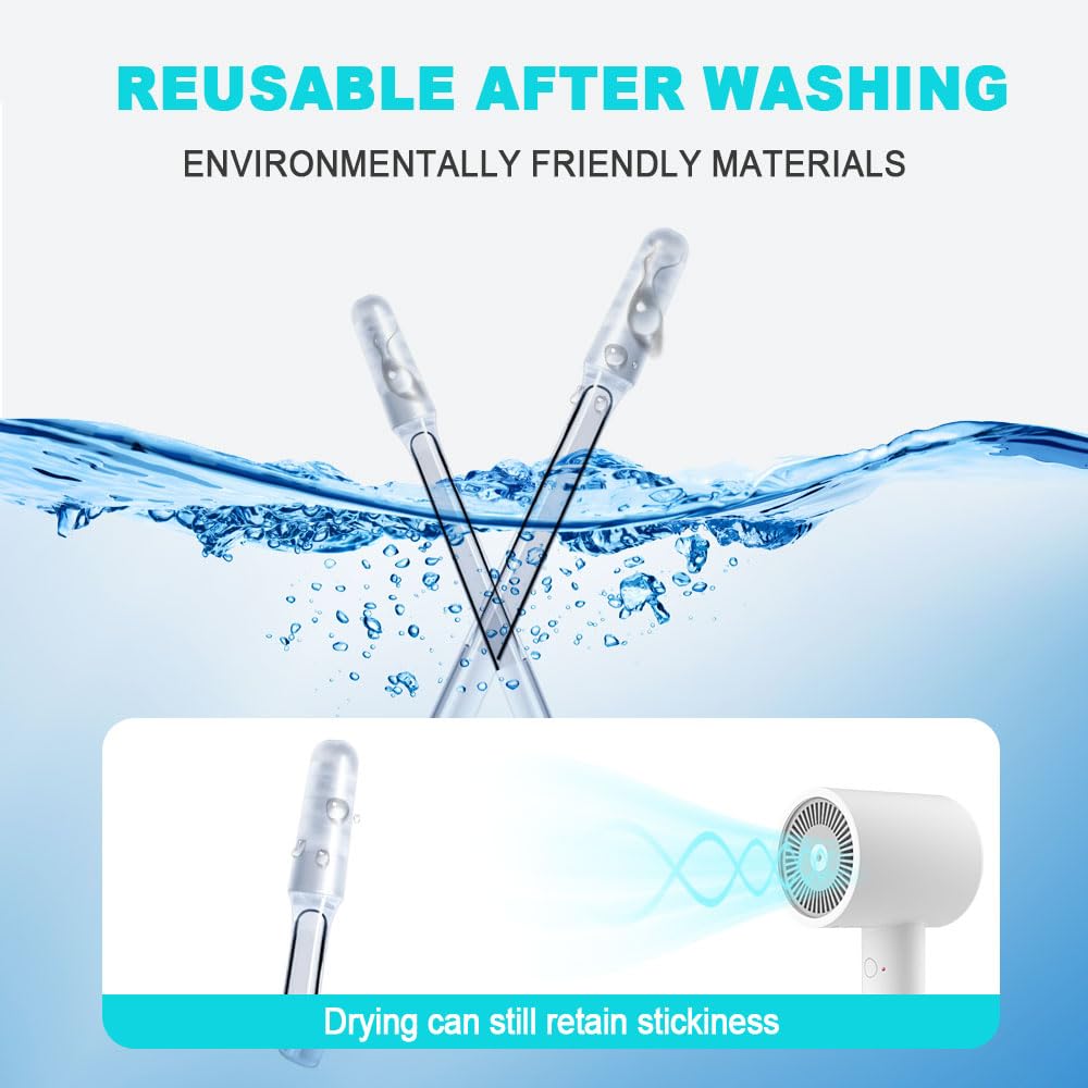 Earwax Removal Adhesive Swabs, Reusable Ear Wax Removal Tools with Dust Cover Packaging, Cotonetes para Limpiar Oidos for Kids and Adults (L, 24 pcs)