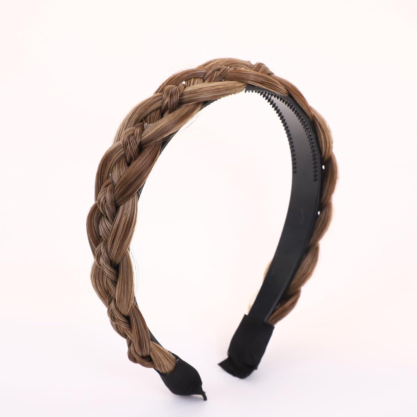 Braided Headband - Fishtail Synthetic Hairpiece for Women | Chocolate Dark Color