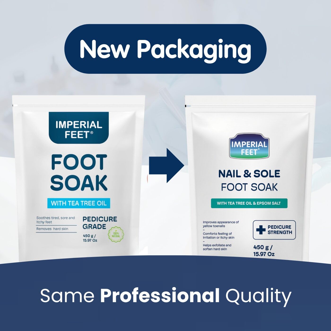Epsom Salt Foot Soak - Pedicure Grade Toenail Repair & Fungus Treatment | 16oz Tea Tree Oil