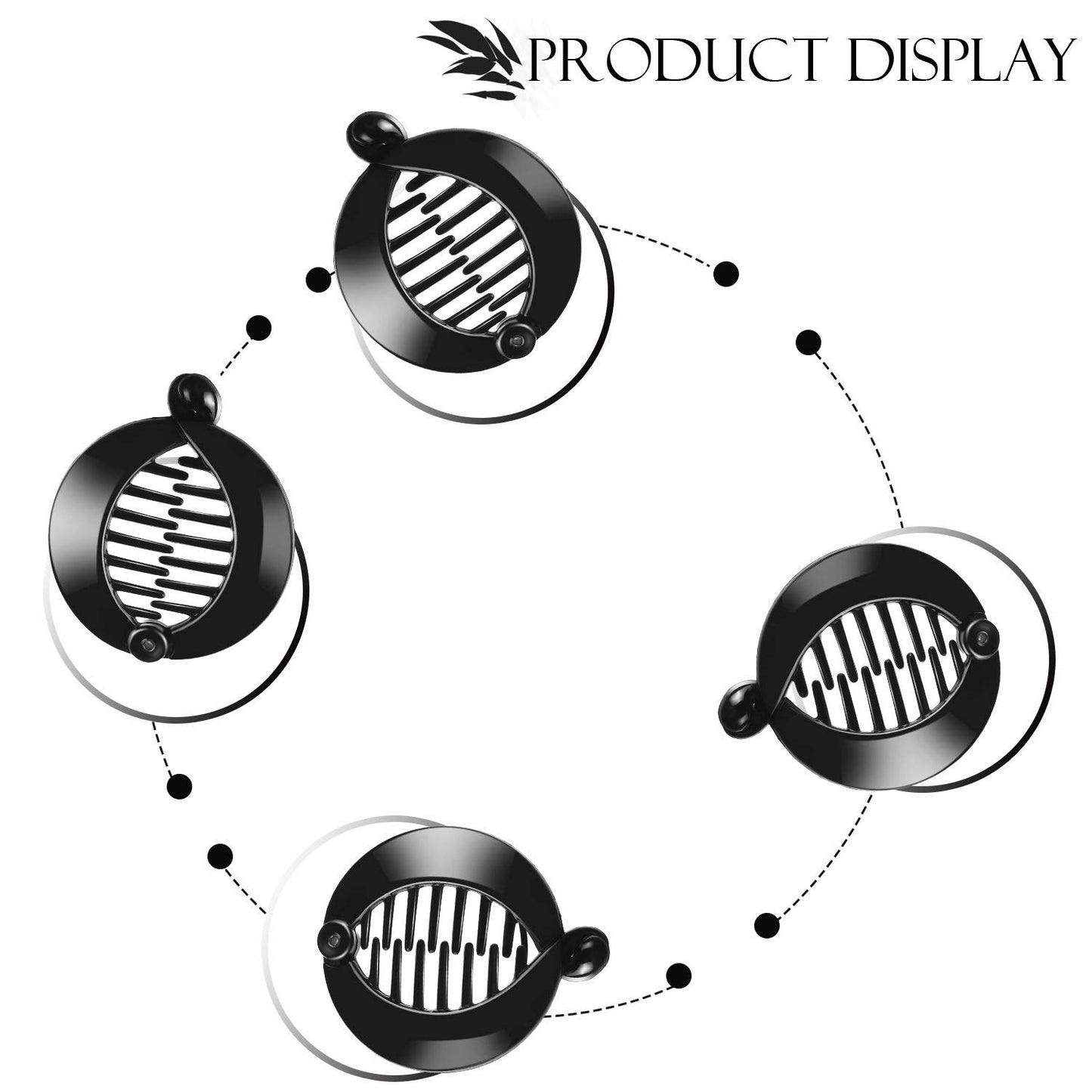 WILLBOND 6 Pieces Banana Hair Clips Banana Combs Fishtail Hair Clip Combs Resin Fish Grips for Women Accessories