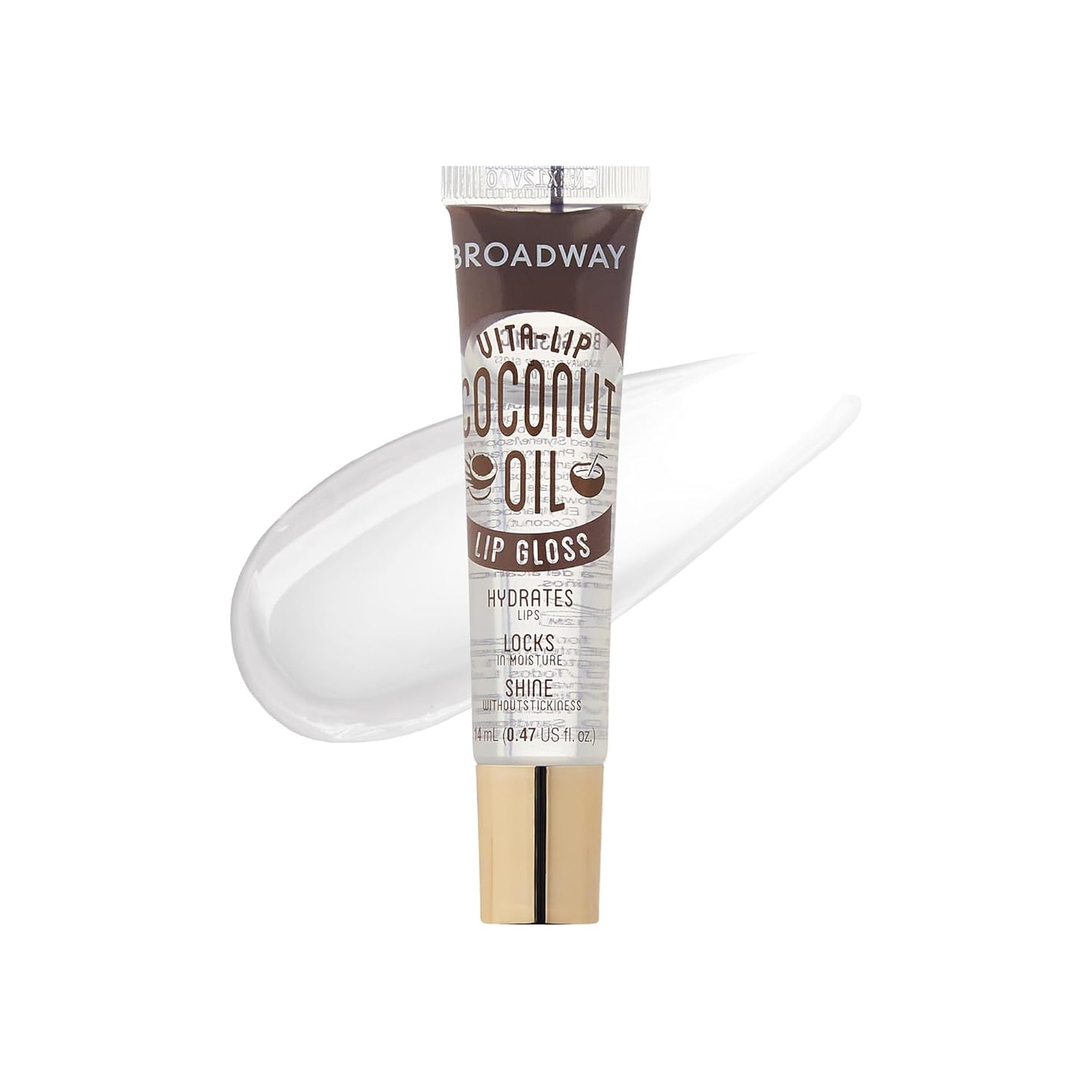 Ruby Kisses Vita-Lip Clear Lip Gloss - Ultra-Hydrating Coconut Oil Formula | 12 Pack, High-Shine Finish