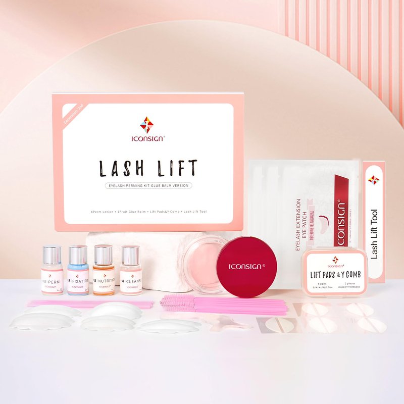 Eyelash Perm Kit - Gentle Formula Lash Lift Set with Enhanced Glue Balm | Lasts 6-8 Weeks, Suitable for All Lash Types