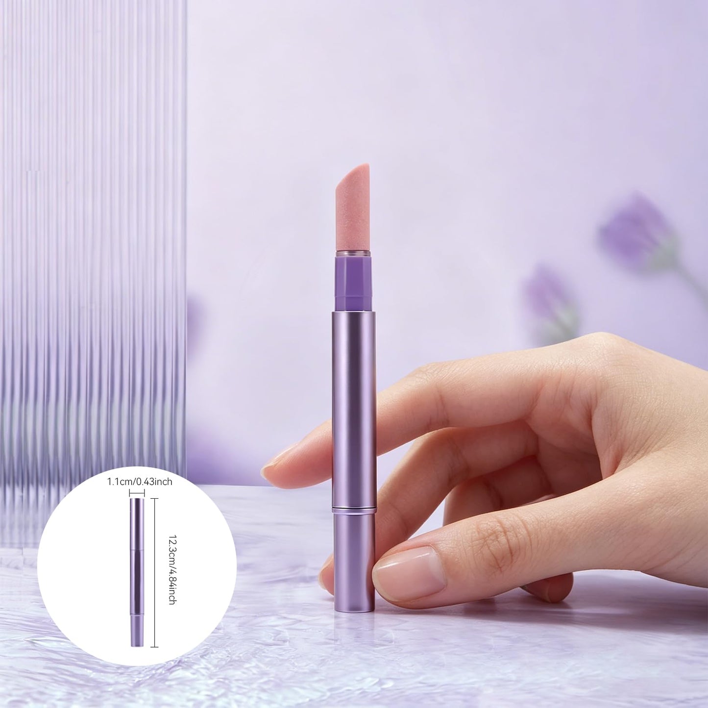 KGAJSGH Cuticle Oil Pusher Pen, Nail Care Pen for Hangnails, Dry Nails to Moisturize, with Cuticle Trimmer Pusher Remover, Portable Manicure Tool