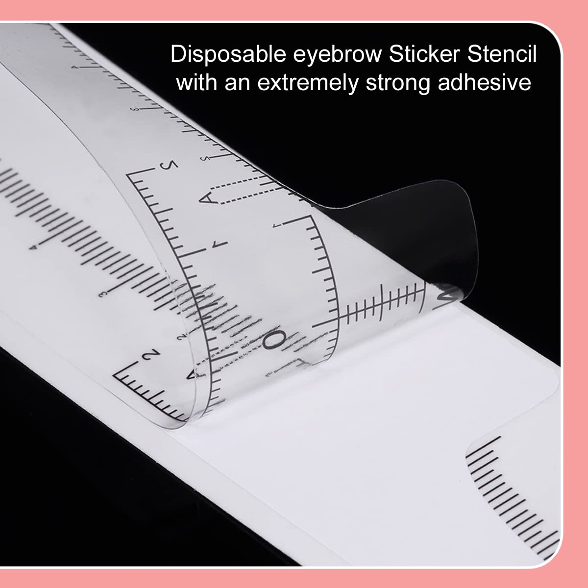 Eyebrow Ruler - 100 Pack Disposable Microblading Adhesive Stencil Guide | Precision Measuring Tool