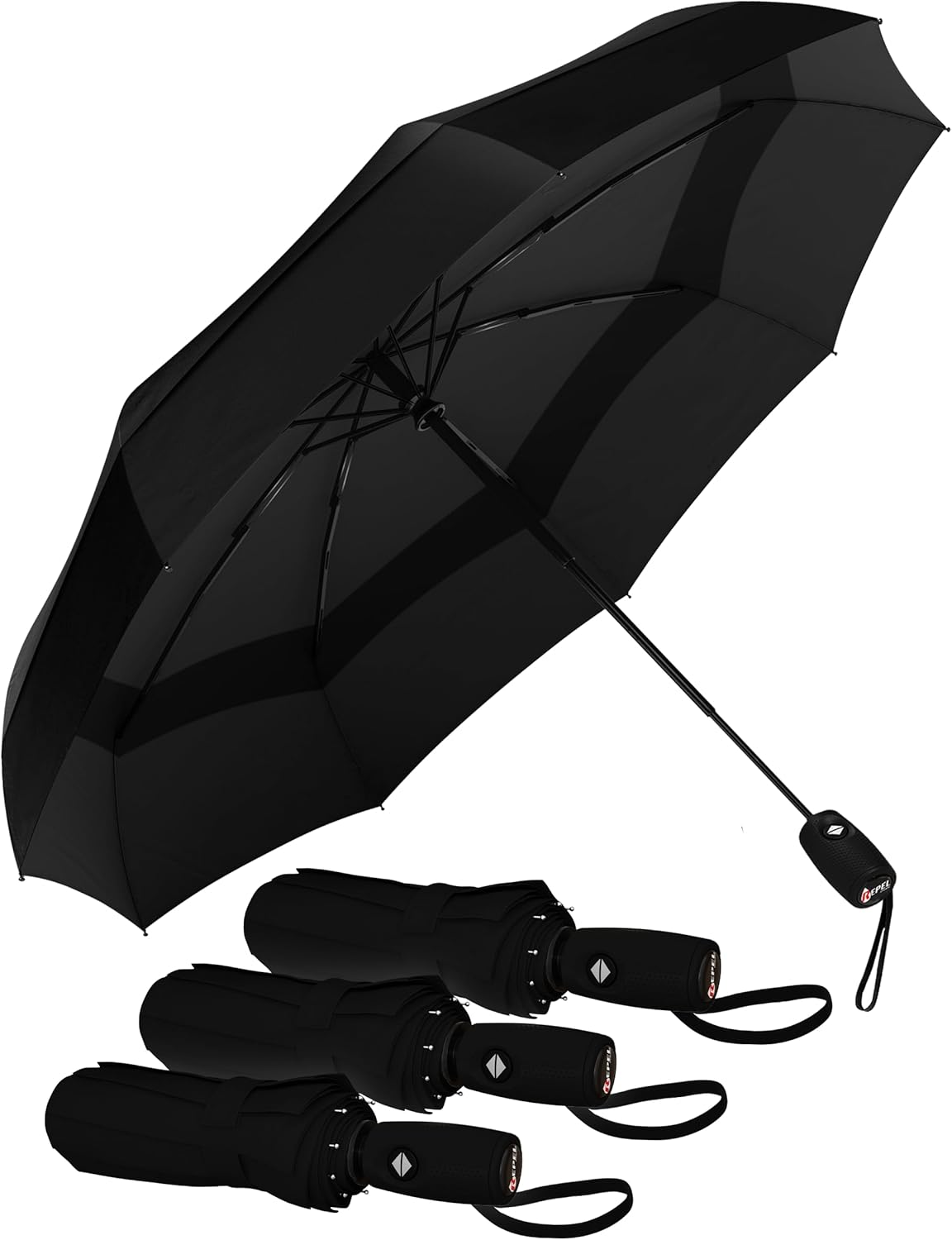 Windproof Travel Umbrella - Compact Auto Folding Design | Withstands 100MPH Winds, Durable & Lightweight for Men & Women
