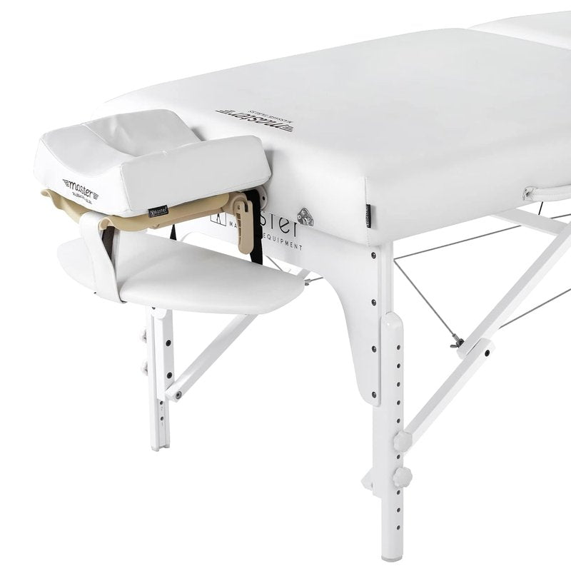Montclair Extra Wide Massage Table - Professional Portable Spa Table with Memory Foam | Folding Adjustable Design (White)