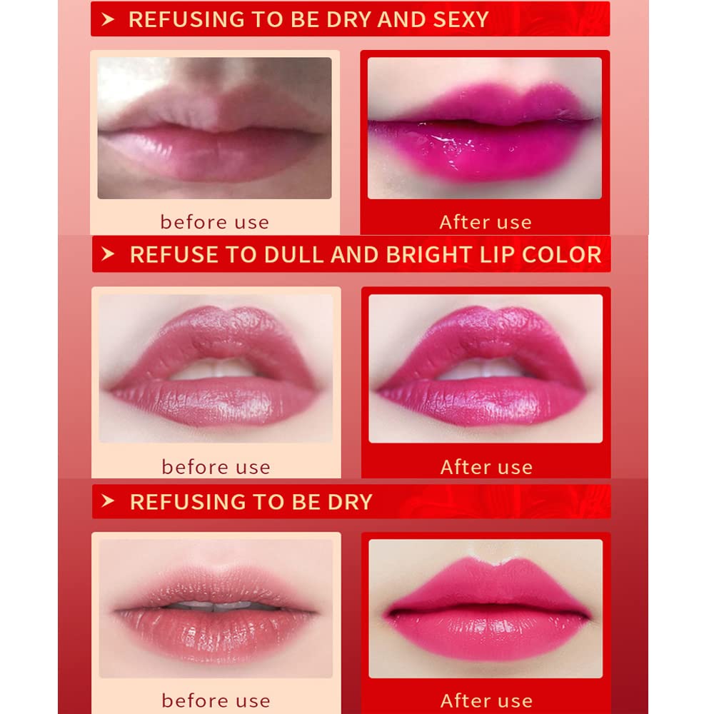 Color Changing Lipstick - Magic Lip Balm That Transforms from Black to Brick Red | Natural Moisturizing Formula for Women