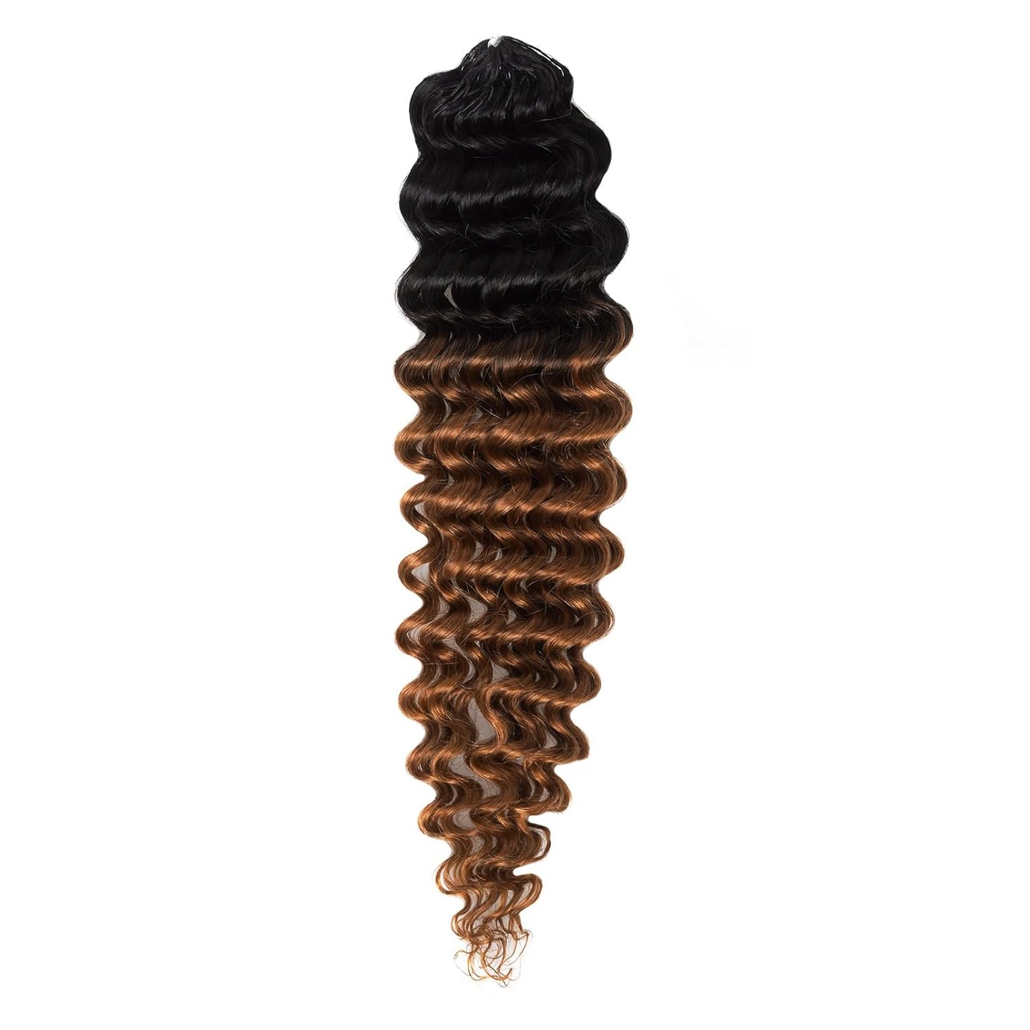 ToyoTress Ocean Wave Crochet Hair - 10 Inch Invisible Knotless Deep Curly Braiding Hair | Natural Color, 250G