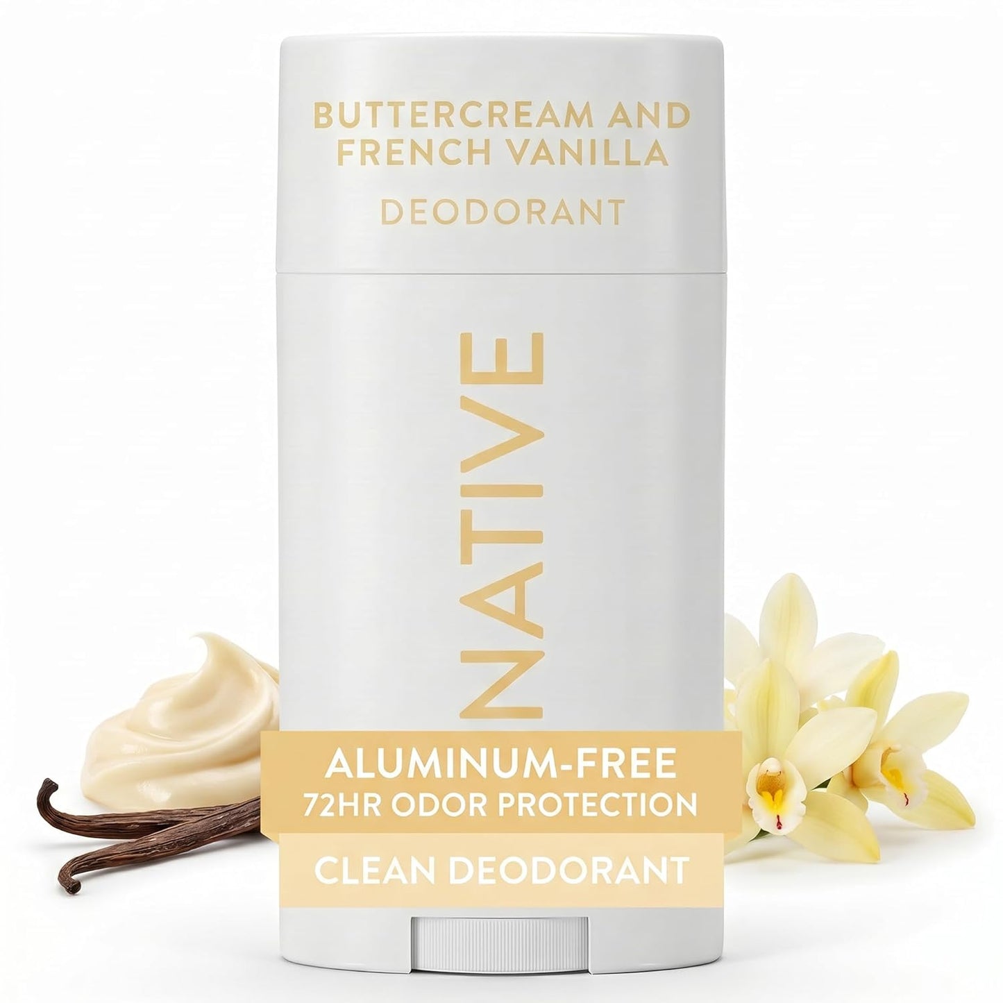 Native Deodorant - Aluminum-Free Grapefruit & Bergamot | 72-Hour Odor Control, 2.65oz for Men & Women