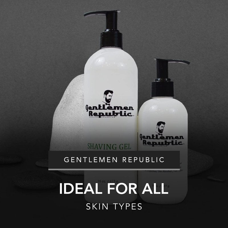 Gentlemen Republic 8oz Alcohol/Dye/Lather Free Sensitive Skin Shaving Gel