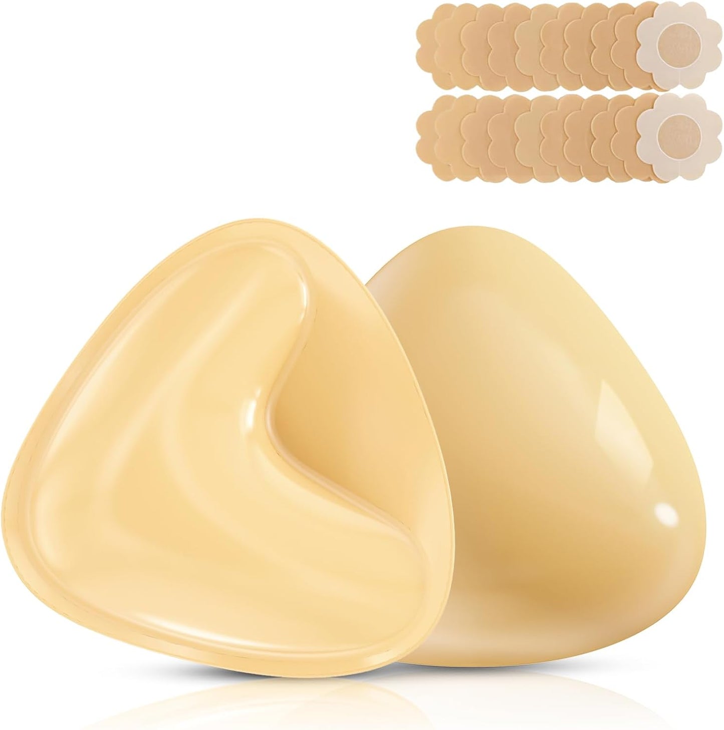 Double-Sided Sticky Bra Inserts - Reusable Ultra Push-Up Lift Pads for Strapless Dresses & Bikinis