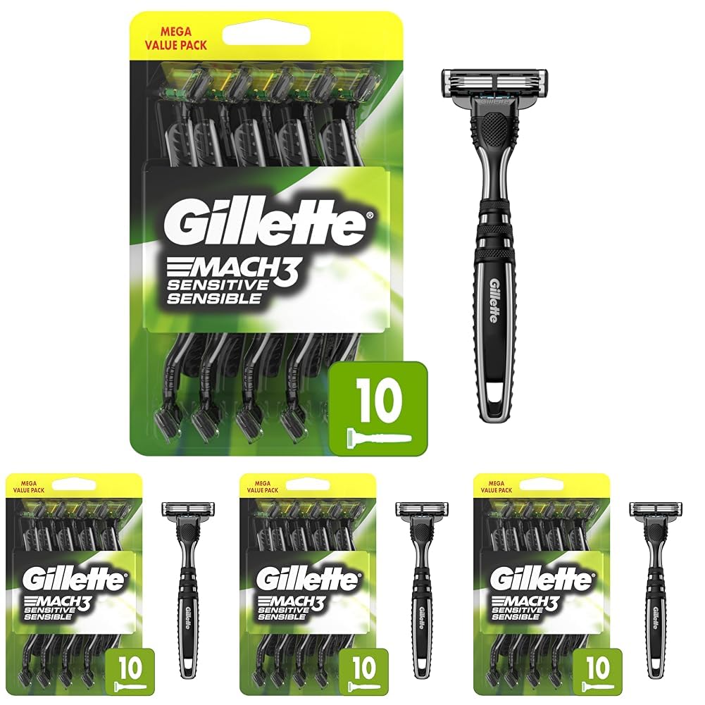 Gillette Disposable Razor - Precision Blades for a Smooth Shave | 5 Count Pack