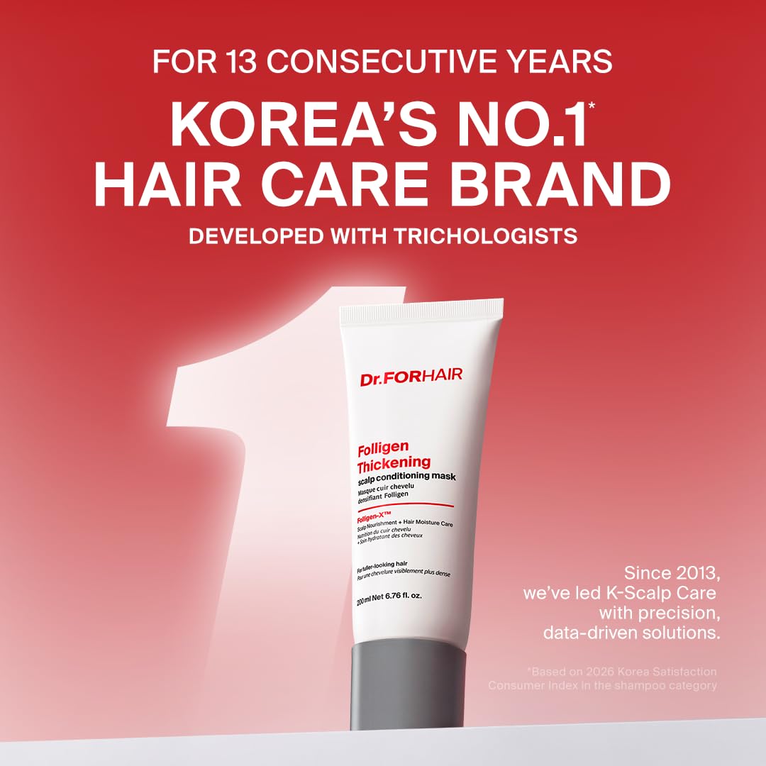 Folligen Thickening Scalp Conditioning Mask - Nourishing Biotin, Keratin & Peptides | 6.76 oz Hair Treatment