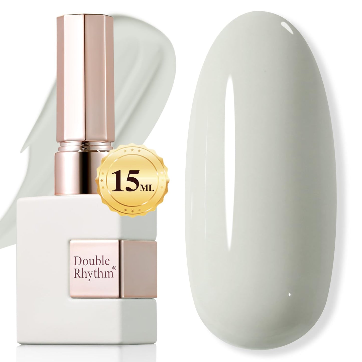 Gel Nail Polish - Double Rhythm 15ML Pearl White Soak Off for Art Manicure | DIY at Home