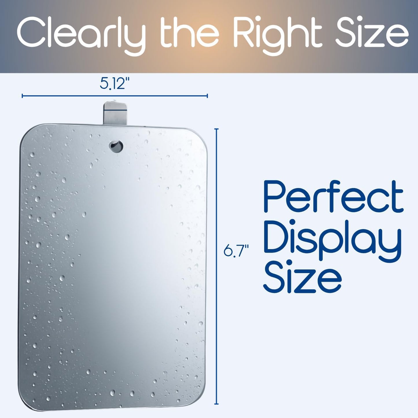 Fogless Shower Mirror for Shaving & Face Washing - Anti-Fog Design | Perfect for Men & Women
