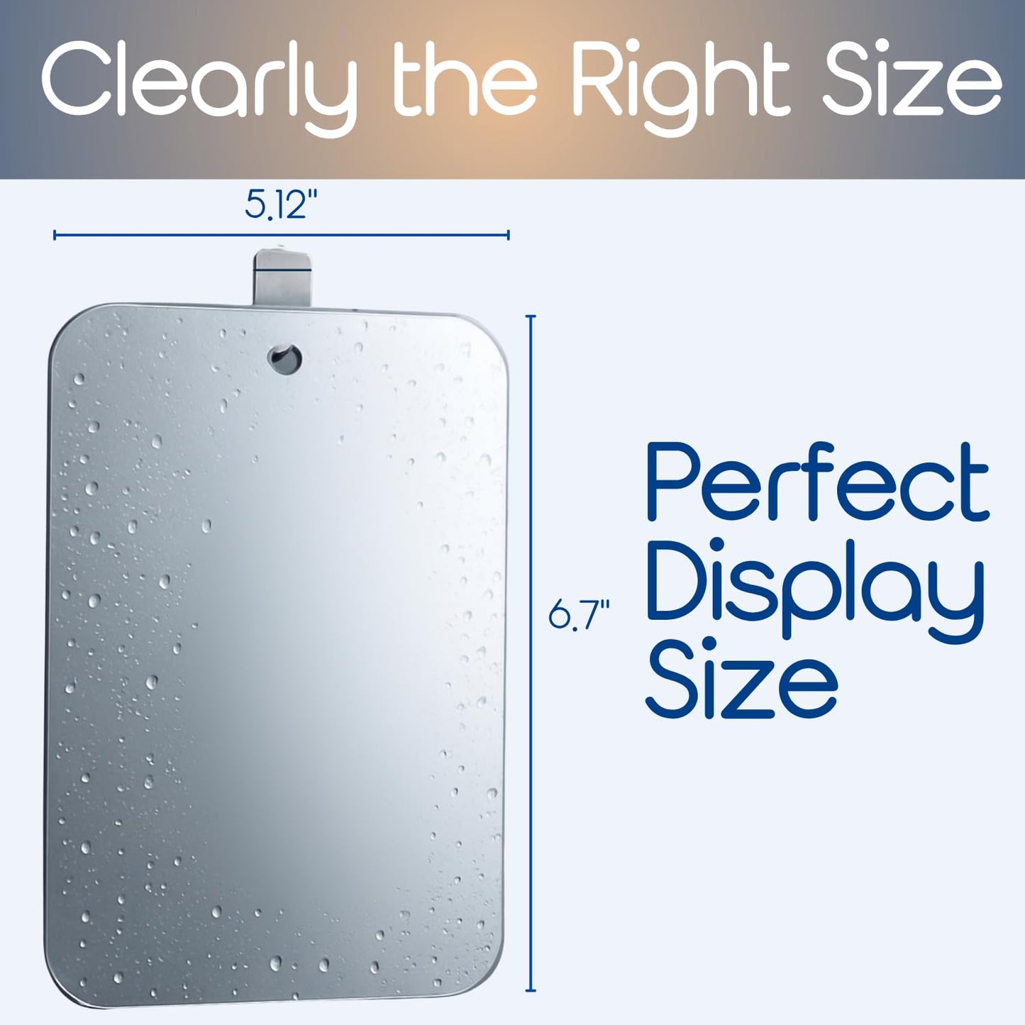 SereniBath Shower Mirror - Fogless for Shaving & Washing Your Face - Anti-Fog - for Men & Women - Exfoliate, Scrub and Groom Your Face