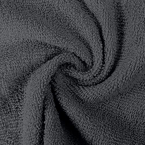Utopia Towels 12 Pack Premium Wash Cloths Set, 12 by 12 Inches, 100% Cotton Ring Spun, Highly Absorbent and Soft Feel Essential Washcloths for Bathroom, Spa, Gym, and Face, Grey