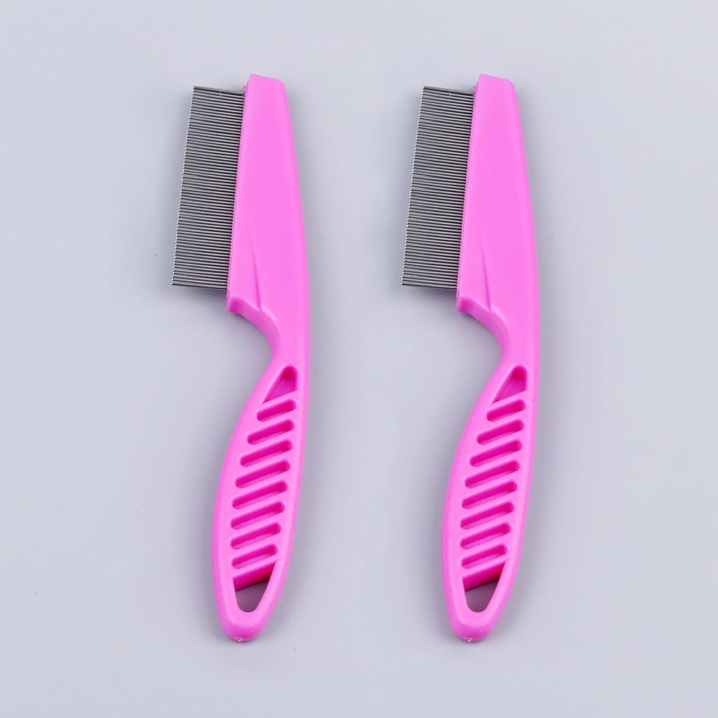 Stainless Steel Fine Tooth Hair Comb Set - Professional Dandruff Remover & Grooming Tool | 2 Pieces