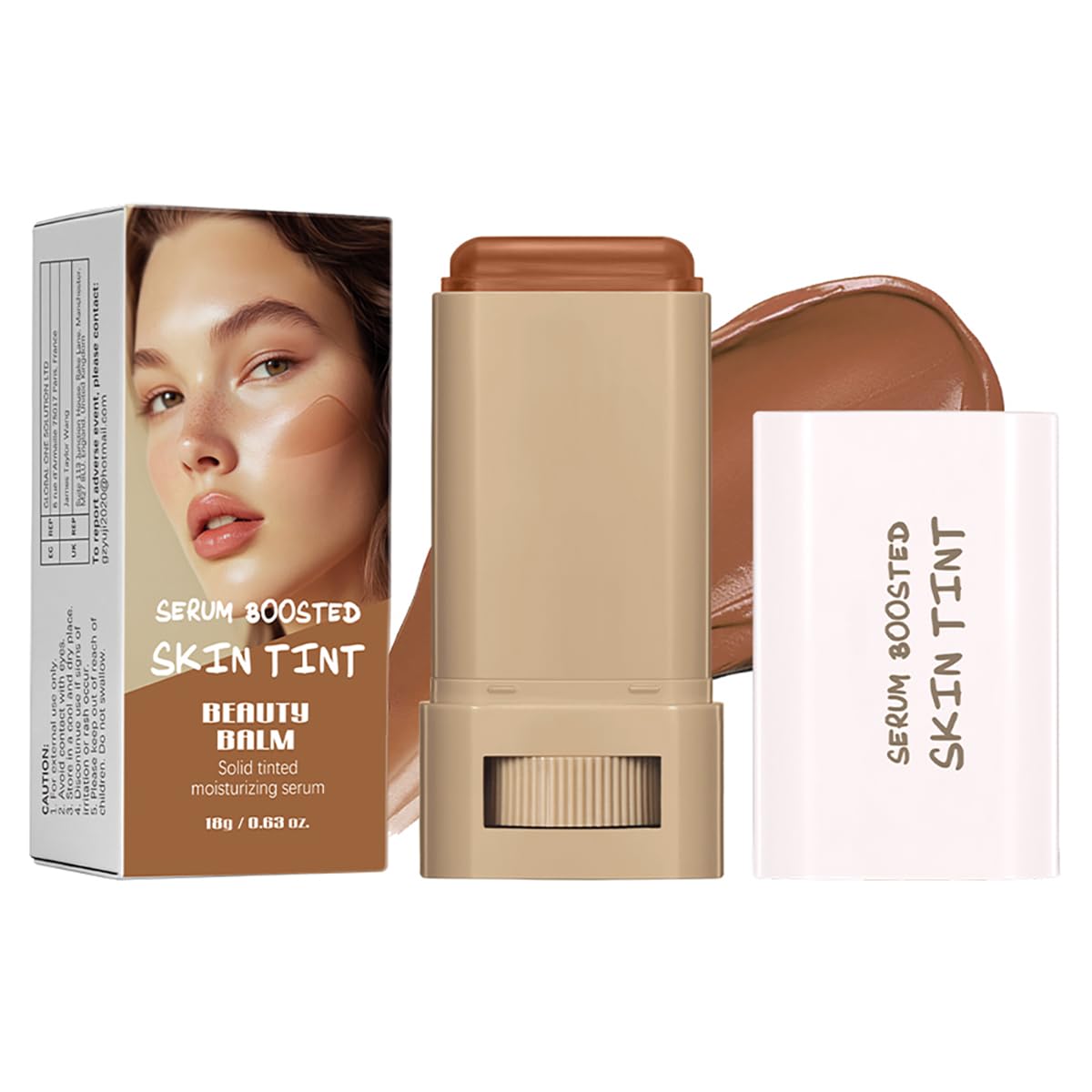 FYEBOO Beauty Balm Serum - Hydrating Tinted Moisturizer Foundation Stick | Radiant Dewy Finish #01