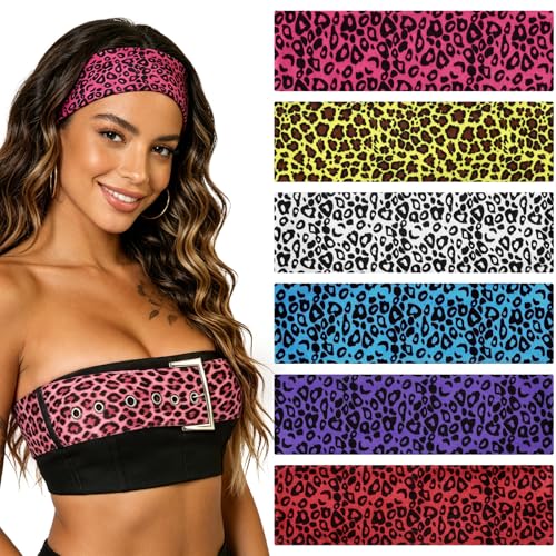 Leopard Print Headbands for Women - 6 Pack Boho Hair Bands