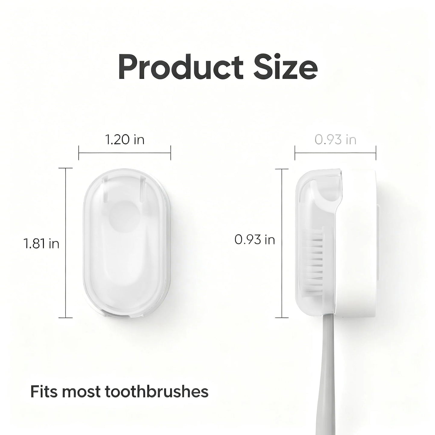 Zyfhaiz 3 PCS Wall Mounted Toothbrush Holders for Bathrooms, Electric Toothbrush Holder with Cover, Dustproof Suction Cup Shower Holder, Single Storage Case for Family & Travel (White 3pcs)