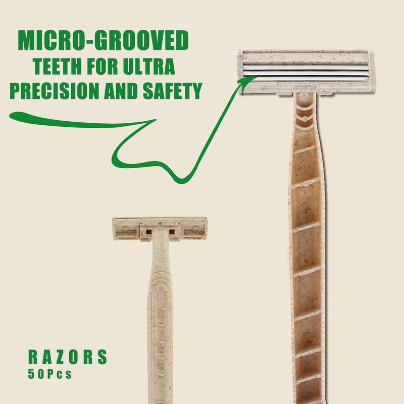 EZTAT2 ECO-Friendly Razor Men's Disposable Shaving Razors|Safety Razor for Men & Women|Ladies Safety Razor
