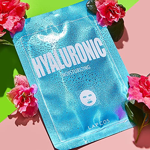 LAPCOS Hyaluronic Acid Mask - Moisturizing Sheet Masks (Pack of 5)