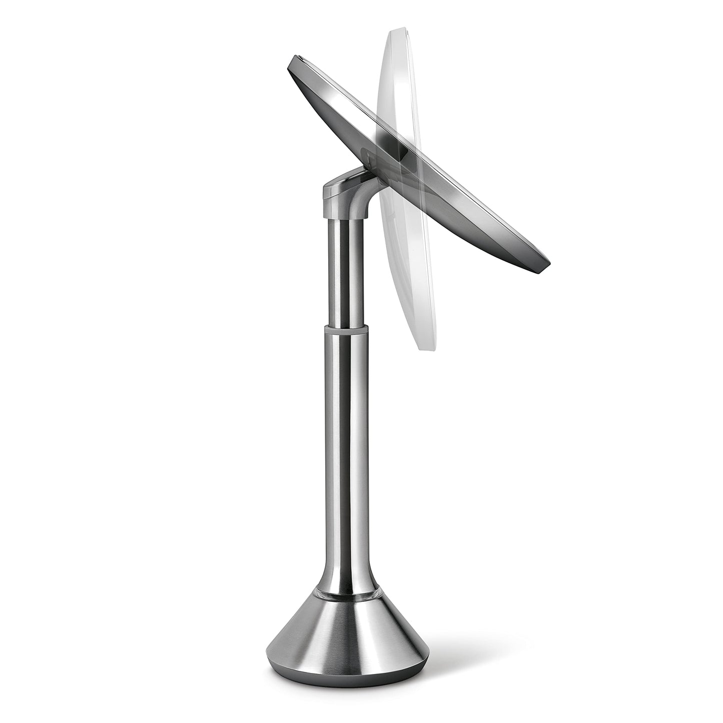 simplehuman 8" Round Sensor Makeup Mirror with Touch-Control Dual Light Settings, 5X Magnification
