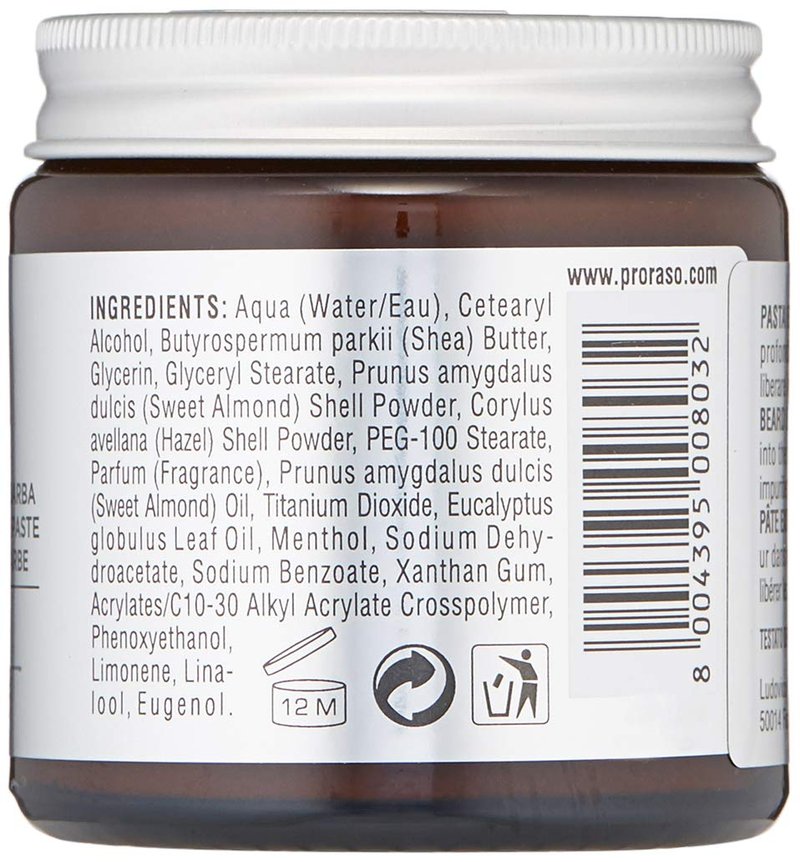 Proraso Exfoliating Beard Paste - Facial Exfoliator and Beard Scrub - Daily Face Scrub Deeply Cleanses Skin & Facial Hair - 3.5oz