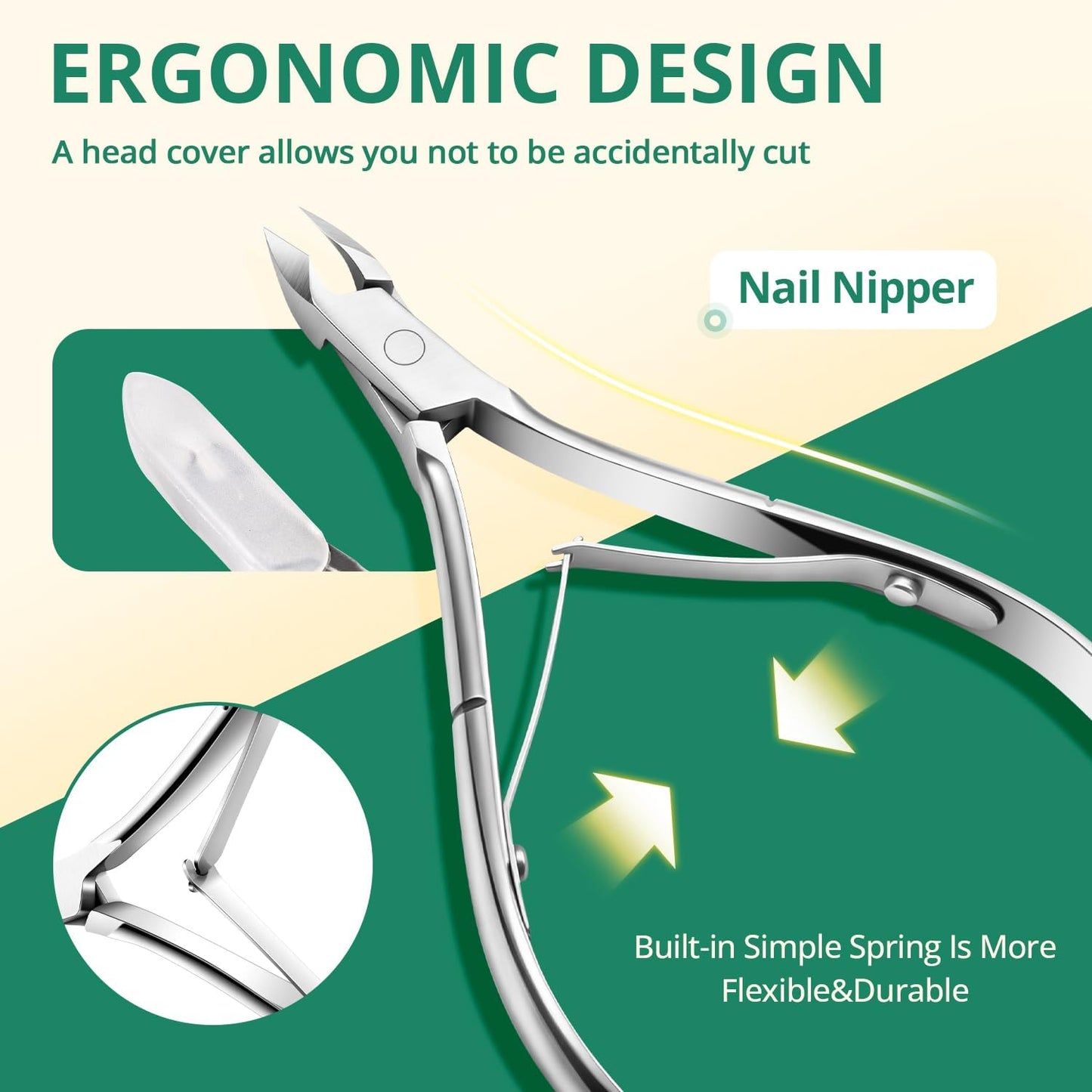 Nail Care Tool Kit - Cuticle Trimmer, Pusher, Files & Buffers | Essential Manicure & Pedicure Set for Women
