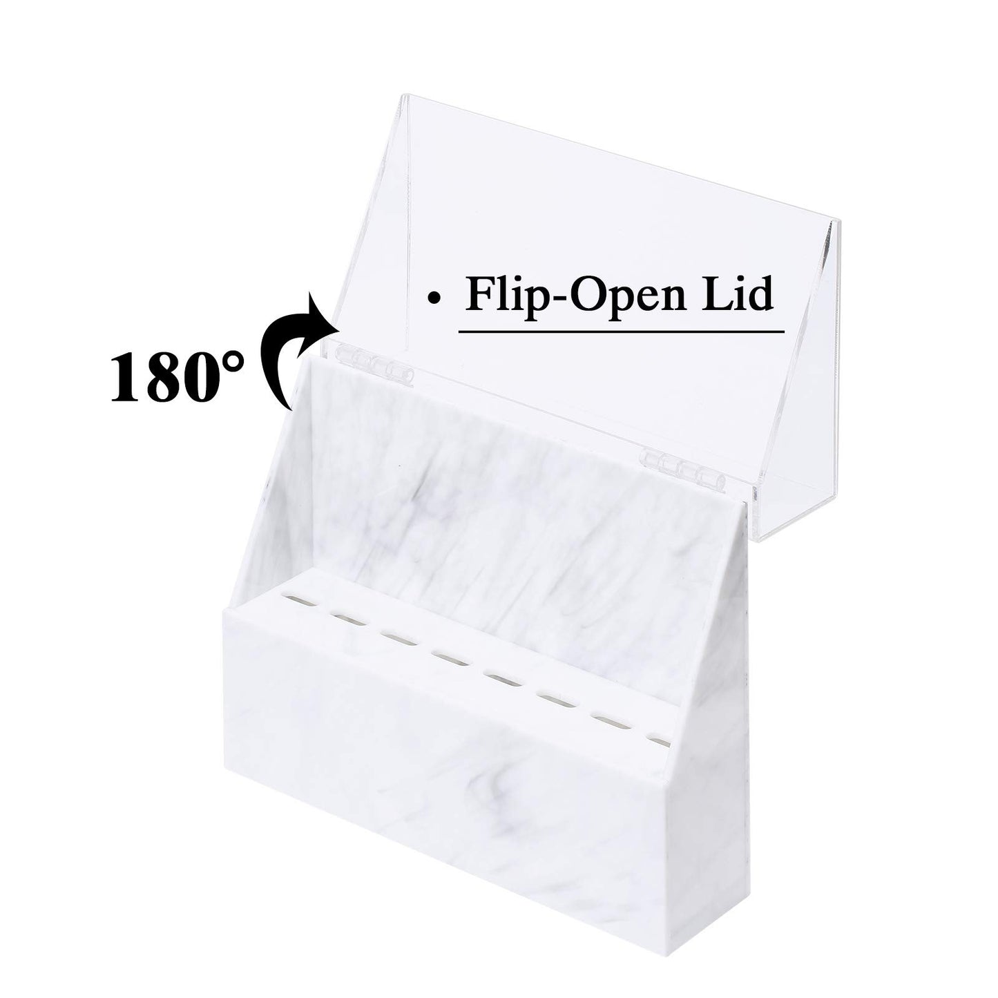 White Dust-proof Tweezers Holder Lash Extension Supplies Stand Holder 8 Holes Tweezers Holder Eyelash Extension Supplies Acrylic Display Stand Salon and Home Use by GEMERRY (White)
