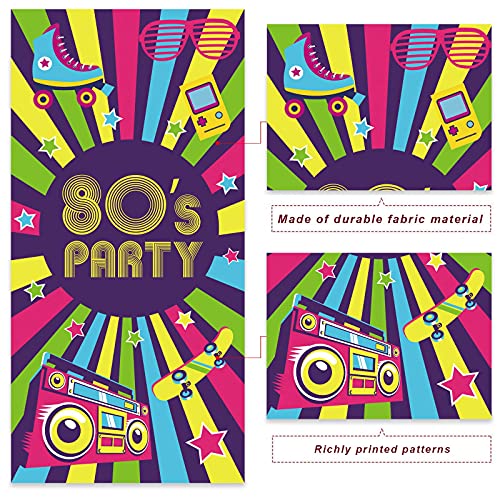 80's Retro Party Banner - I Love 80's Theme Decor for Events