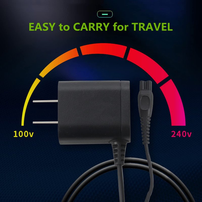 HQ8505 Shaver Charger Cable 15V AC Adapter Power-Supply Charging Cord Compatible with Philips Norelco S7000 S5000 S3000 Series, MG5750 MG7790 Electric Shaver Razor Beard Trimmer-3.3FT
