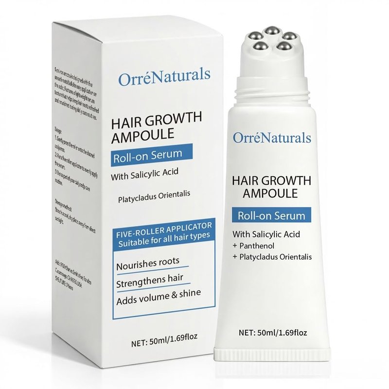 Orrenaturals Hair Growth Serum Roll-On | Pumpkin Seed Extract & Aloe Vera for Thicker, Healthier Hair