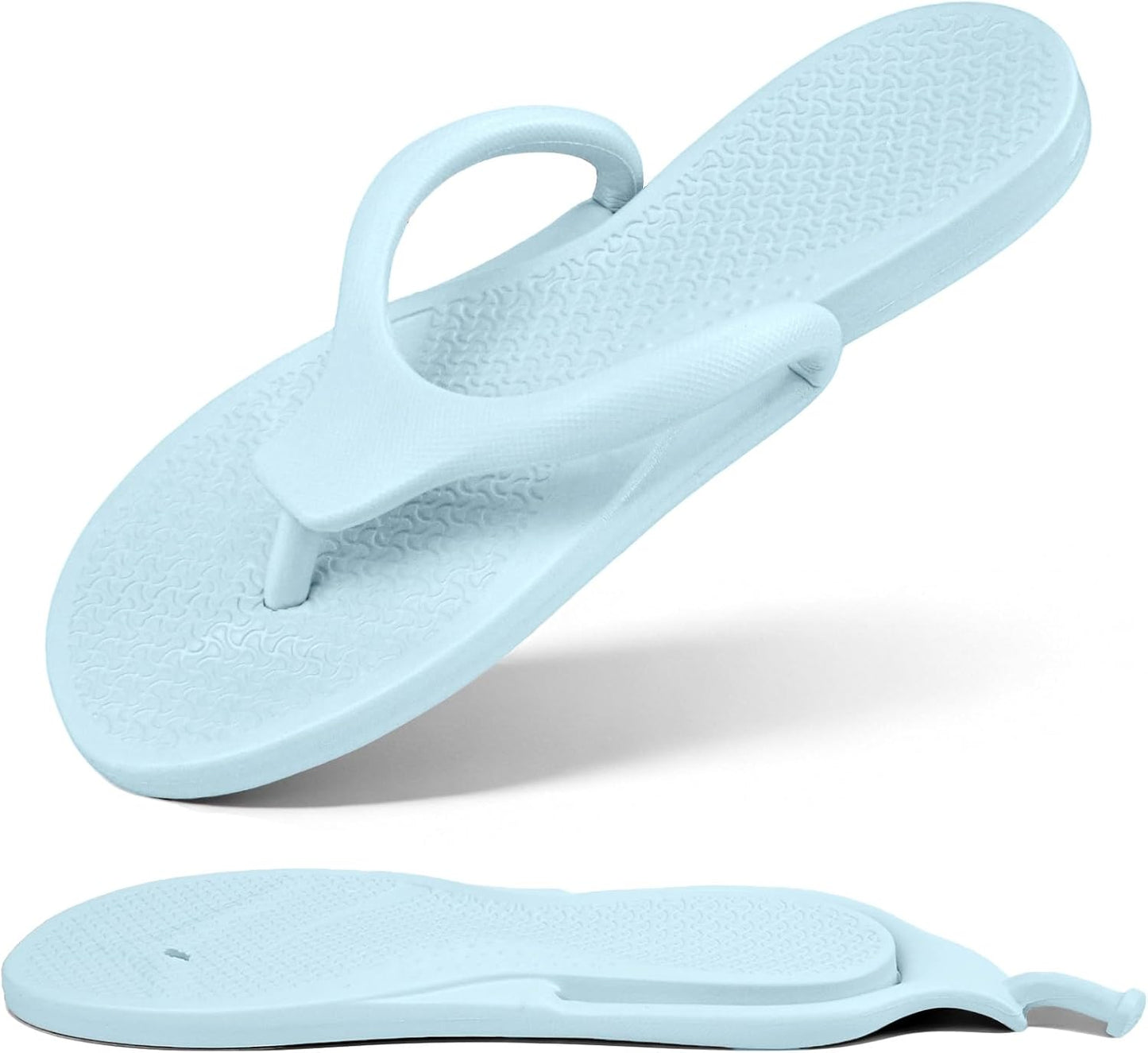 Flip Flops for Women & Men - Lightweight Non-Slip Shower Shoes | Foldable Quick-Dry Travel Slippers for Summer Beach