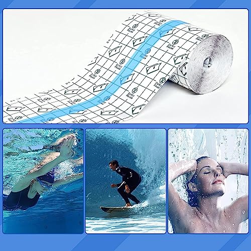 OBTANIM Transparent Waterproof Stretch Adhesive Bandage for Tattoo Care 7 x 394 Inch