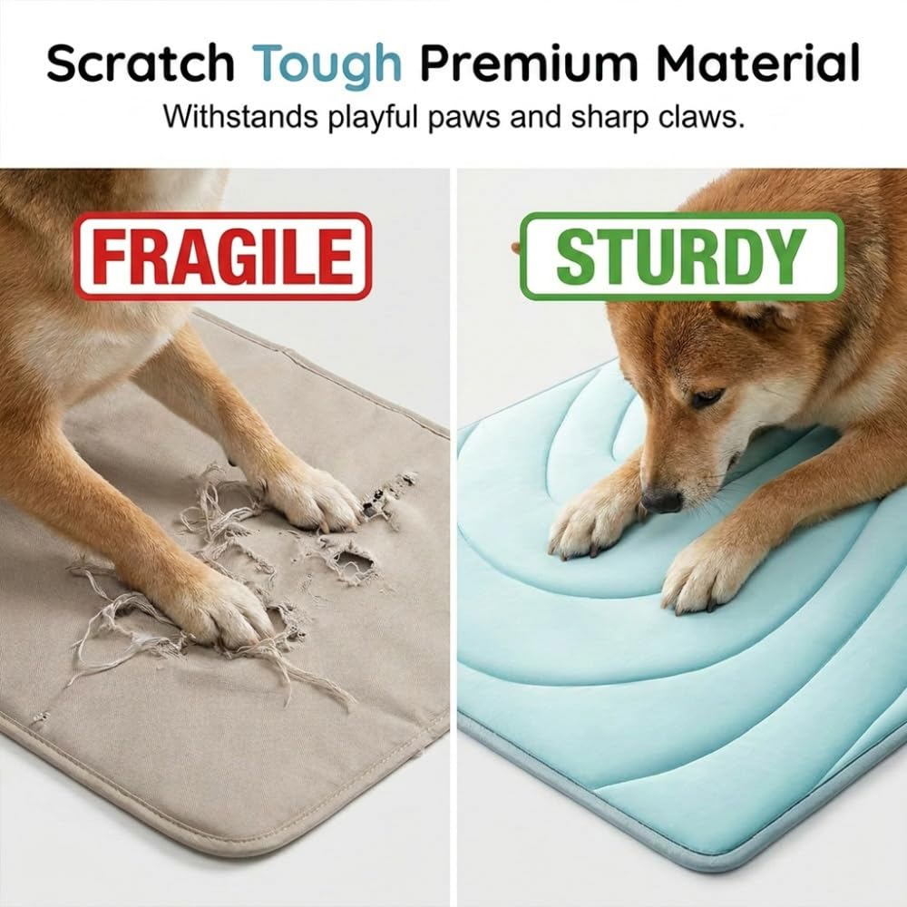 AIIONP Cooling Mat for Dogs, 2026 Upgraded Cooling Bed for Dogs, Portable Dog Cooling Pad, Washable Pet Cooling Pad Indoor Outdoor, Suitable for Crate Travel Home, for Small Medium Dogs (Blue, Small)