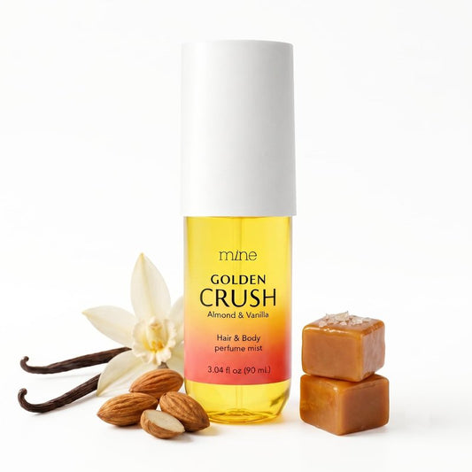 Golden Crush Hair & Body Mist — Warm Gourmand Vanilla, Pistachio & Salted Caramel | Alcohol-Free, Hair-Safe — 3.04 oz