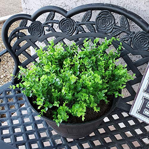 KLEMOO 8 Bundles UV Resistant Artificial Boxwood Plants for Home Decor