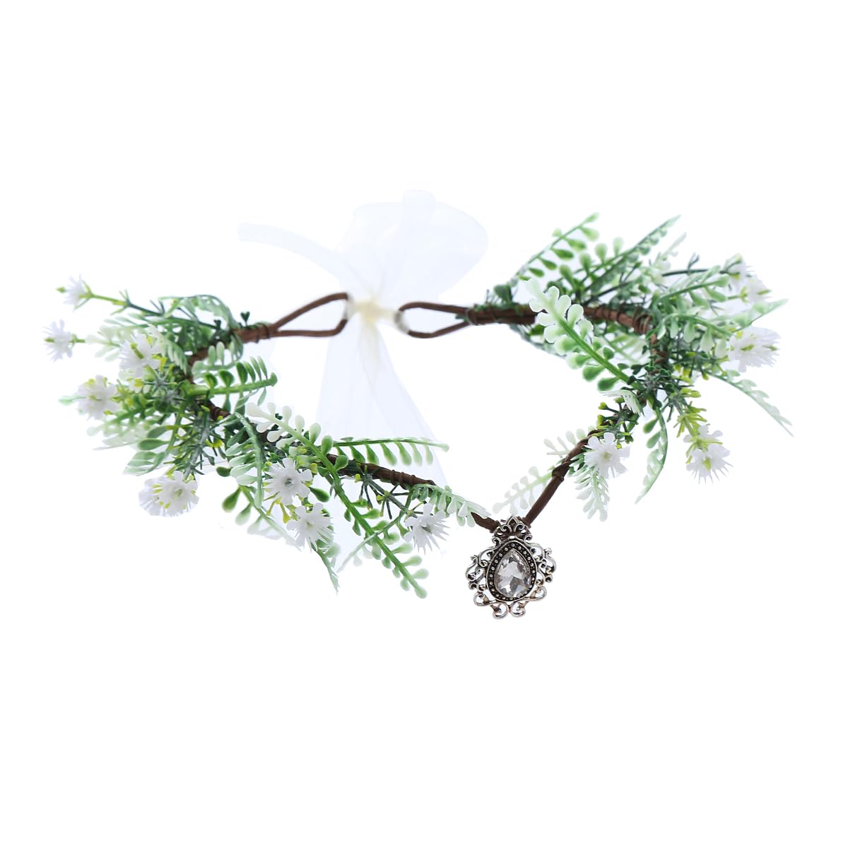Vivivalue Woodland Flower Crown Forest Fairy Headpiece Elf Headband Halo
