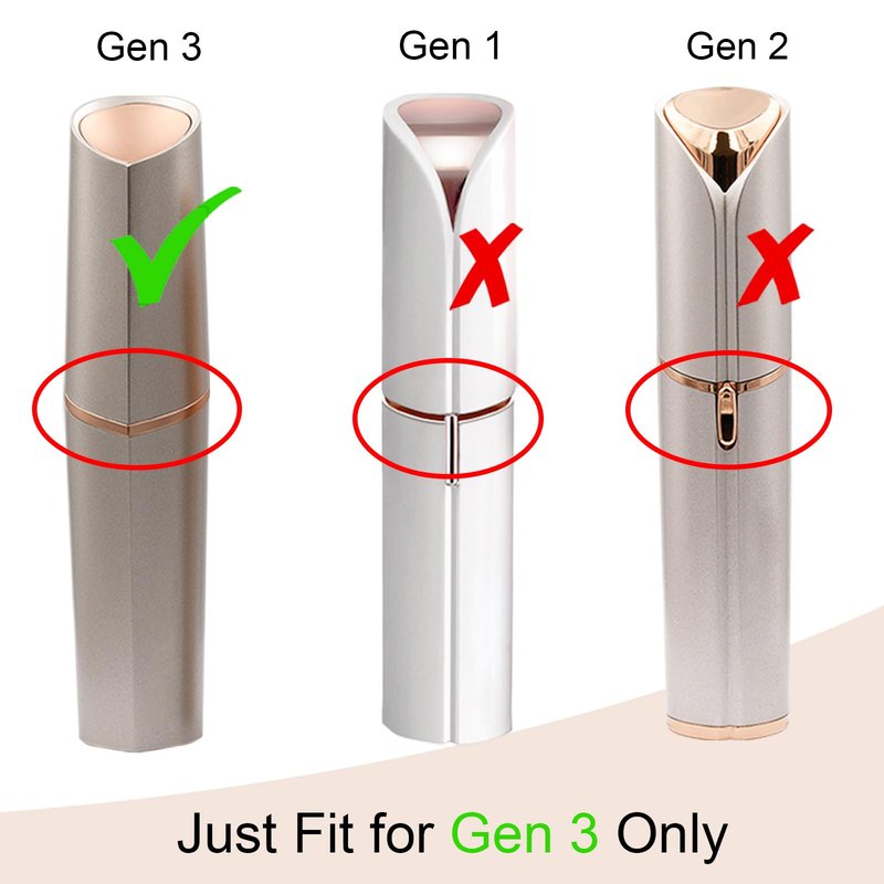 Flawless Replacement Heads Gen 3, 4 Pack - Compatible with 3rd Generation Flawless Facial Hair Remover, Replacement Heads for Flawless Facial Hair Remover Generation 3