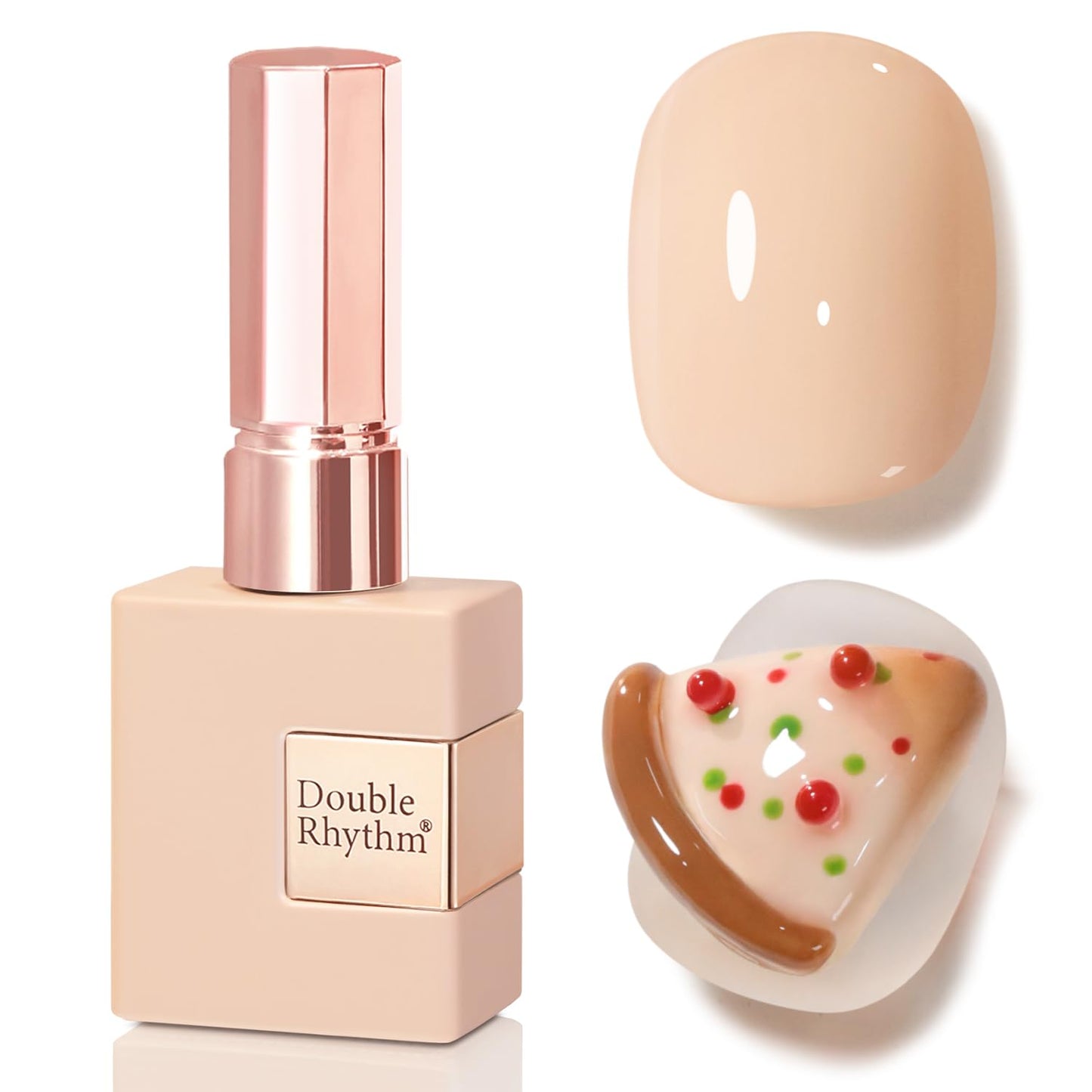 Gel Nail Polish - Translucent Light Milky Pastel for DIY Manicure | 0.5 Oz Rose Pink