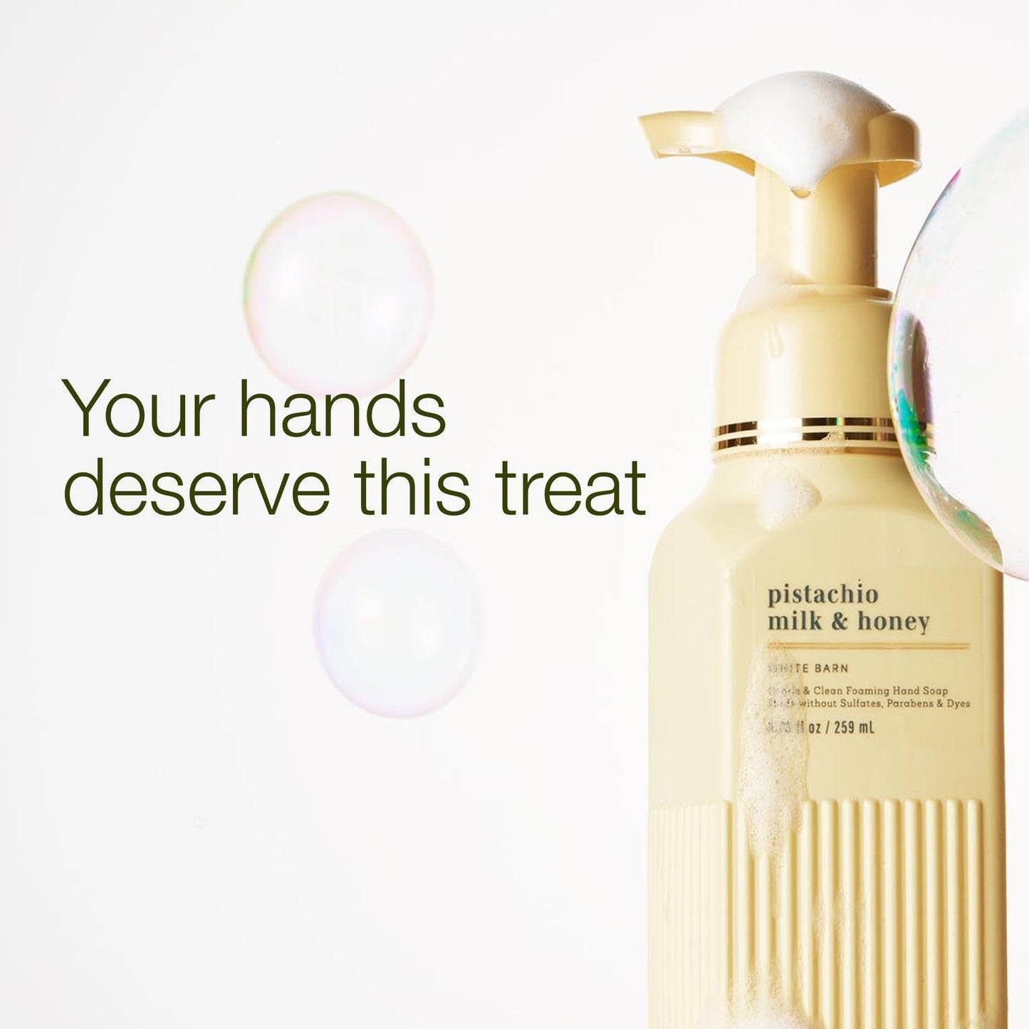 Bath & Body Works Gentle & Clean Foaming Hand Soap, Pistachio Milk & Honey Scent, Non-Drying, Made Without Sulfates & Parabens, Foaming Hand Wash for Kitchen & Bathroom, 8.75 fl oz - 2 Pack