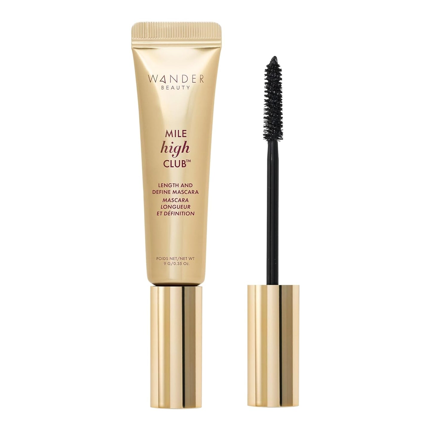 Mile High Club Black Mascara - Lengthening & Defining Formula for Full, Fanned Out Lashes | Smudge-Proof, 0.31 fl oz