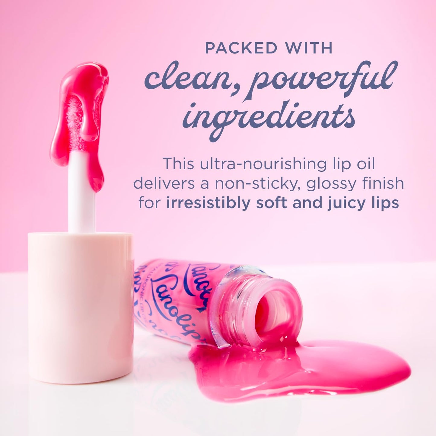 Lanolips Hydrating Lip Oil Duo Gift Set - Plumping Gloss with Lanolin Oil & Hyaluronic Acid | Honey & Raspberry (2 Pieces)