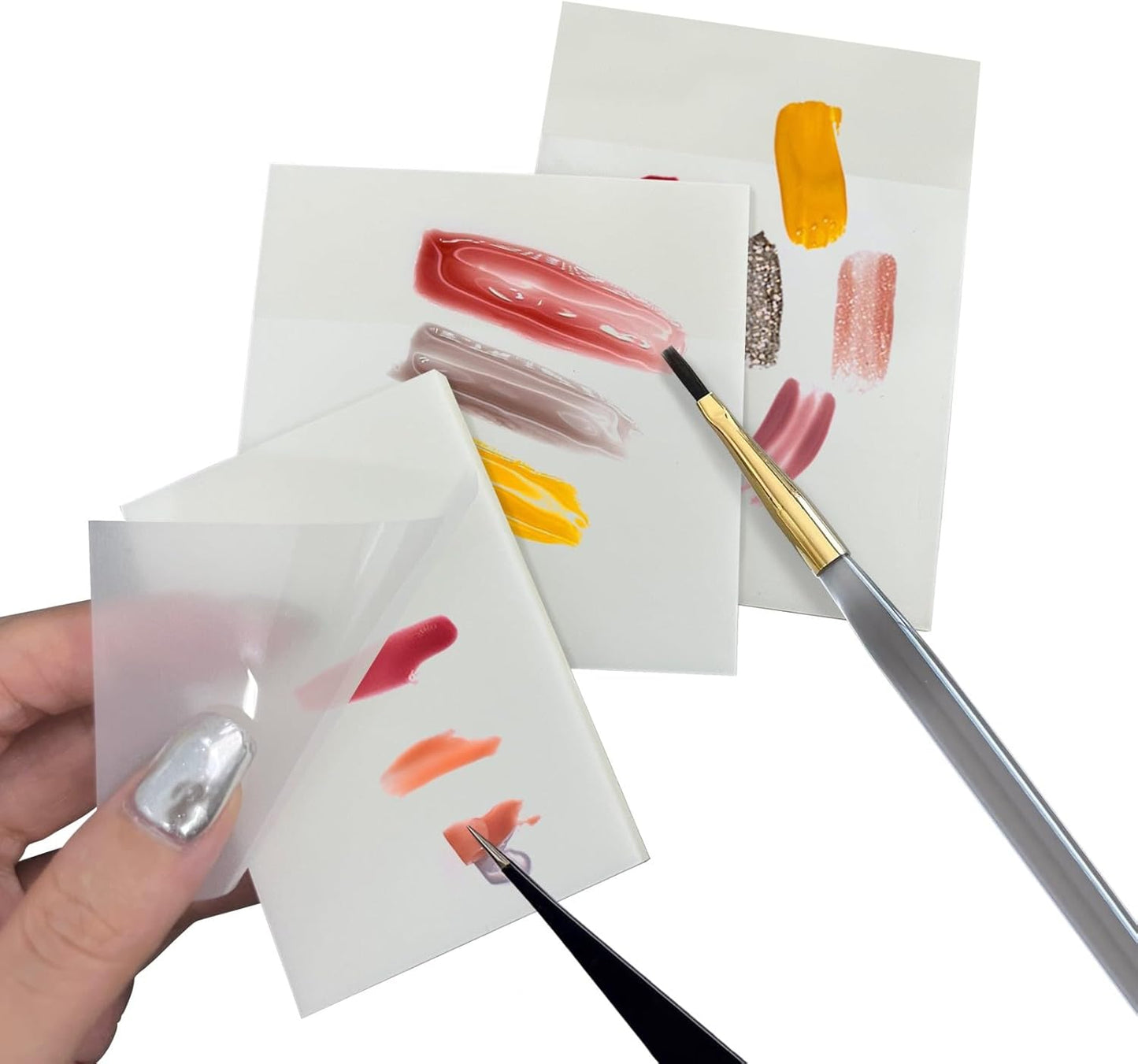 Disposable Nail Polish Mixing Papers - Portable Waterproof Art Palette | 150 Sheets in 3 Sizes for DIY Manicure