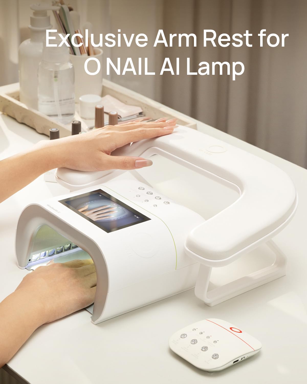 Manicure Arm Rest for Nails Tech, U-Shaped Big Nail Hand Rest Stand for Acrylic Nails