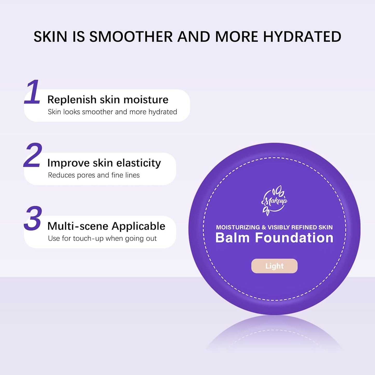 Bounce Balm Foundation - Age-Defying Hydrating Formula for Mature Skin | Buildable Coverage, Blurs Fine Lines, Satin Finish (Light)