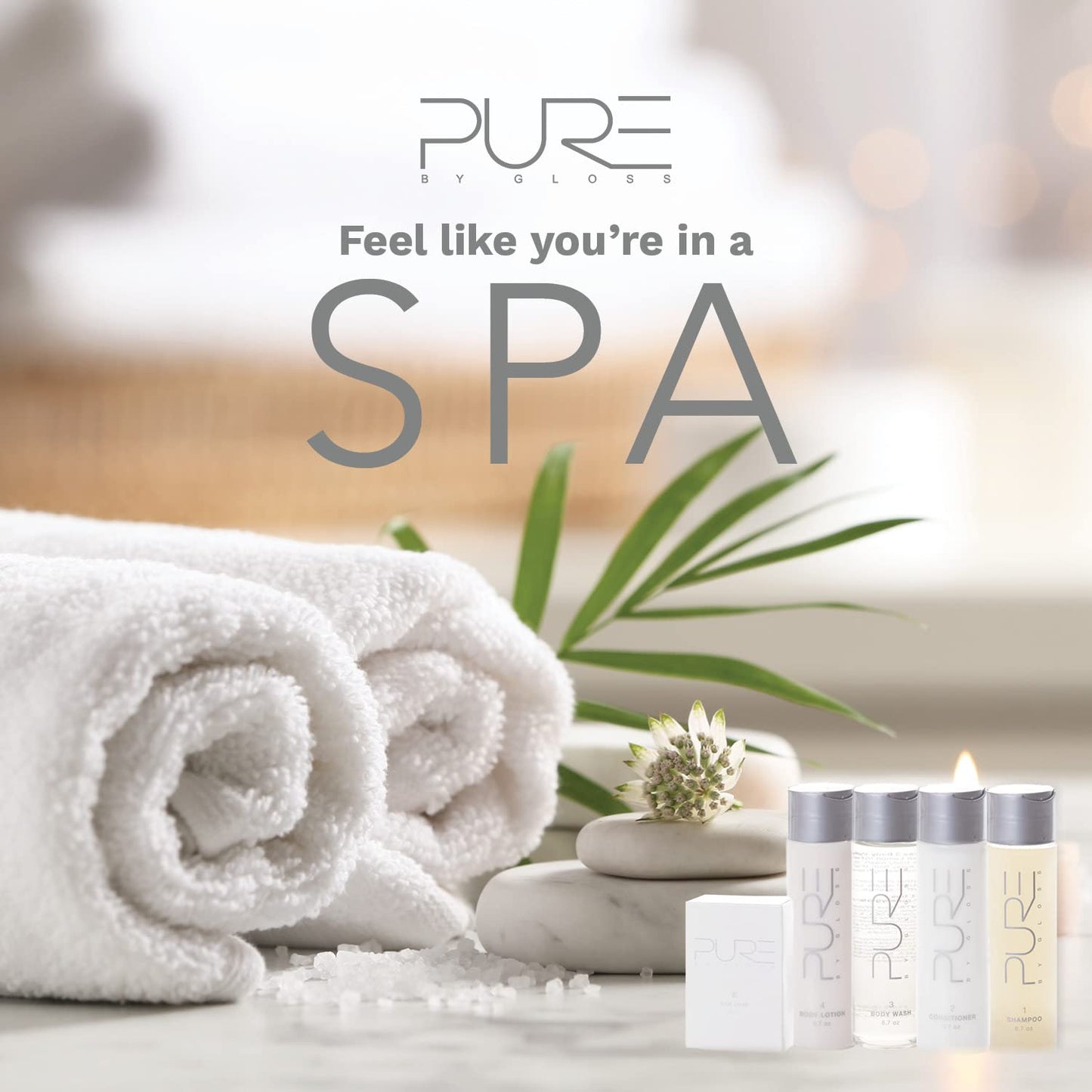 Pure By Gloss Conditioner - Fresh Lemon Scent for All Hair Types | 8.5oz Each - Moisturizing & Detangling Formula - 3 Pack