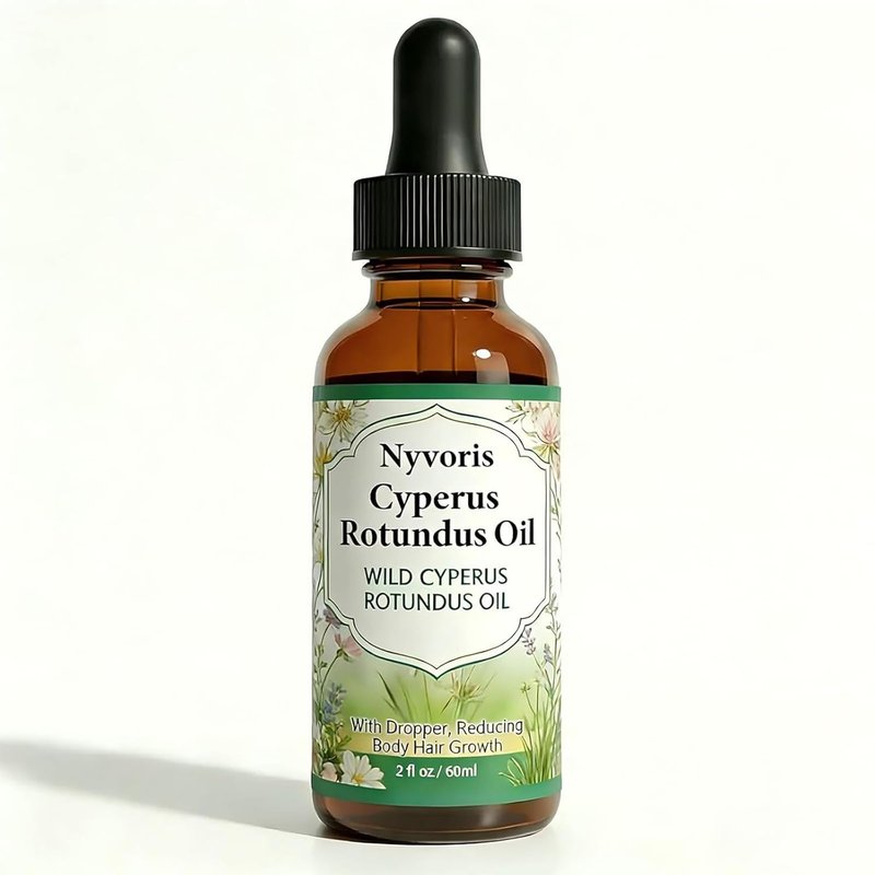 Cyperus Rotundus Oil for Hair Removal - Cold-Pressed Natural Plant Oil, 2 Fl Oz | Reduce Unwanted Hair